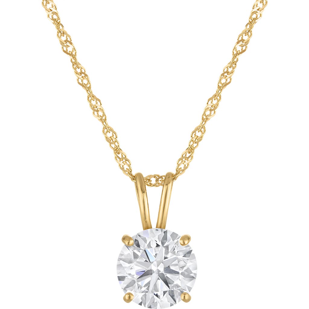 Fzn 14k Gold Lab Grown Diamond Pendant Necklace