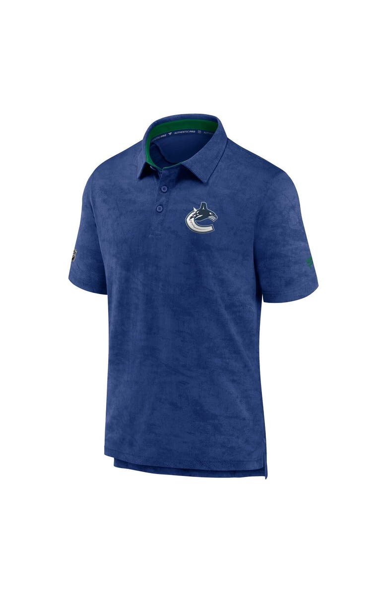 FANATICS Men's Fanatics Branded Blue Vancouver Canucks Authentic Pro Rink Polo, Alternate, color, 