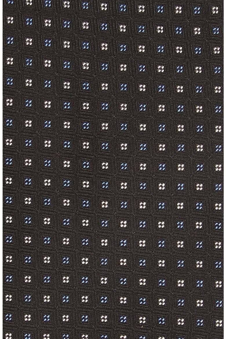 Geometric Silk Tie, Alternate, color, BLACK