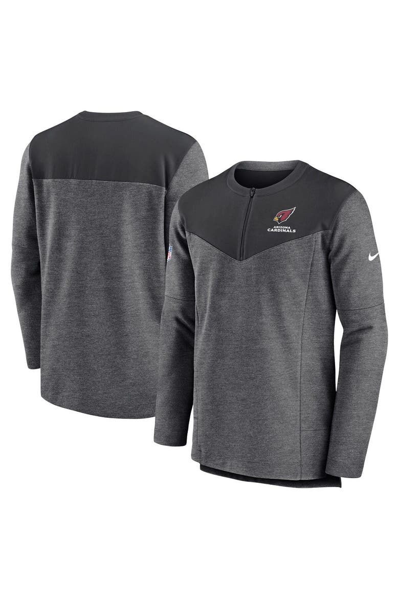 Men's Nike Charcoal Arizona Cardinals Sideline Lockup Performance Quarter-Zip Top, Main, color, Charcoal