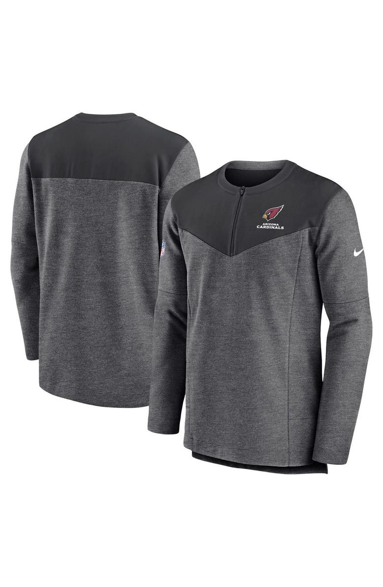 Nike Men's Nike Charcoal Arizona Cardinals Sideline Lockup Performance Quarter-Zip Top, Main, color, Charcoal