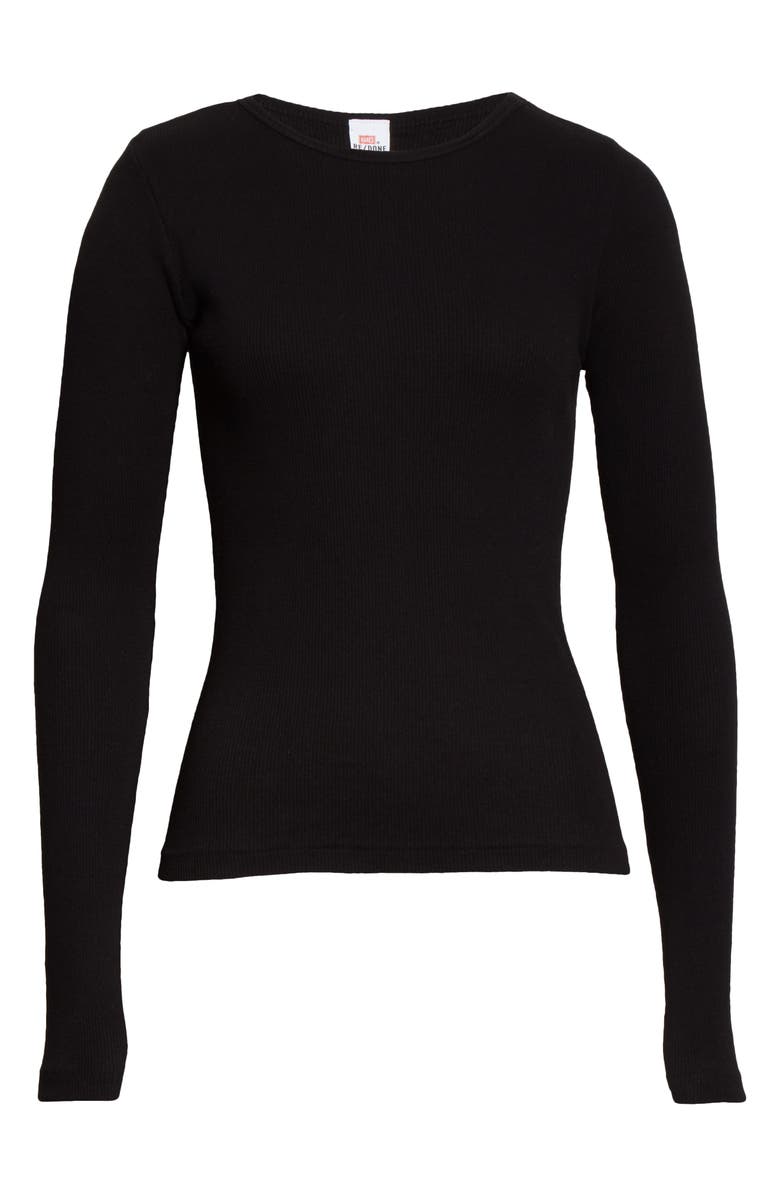 Re/Done '60s Fitted Rib Knit Sweater, Alternate, color, 