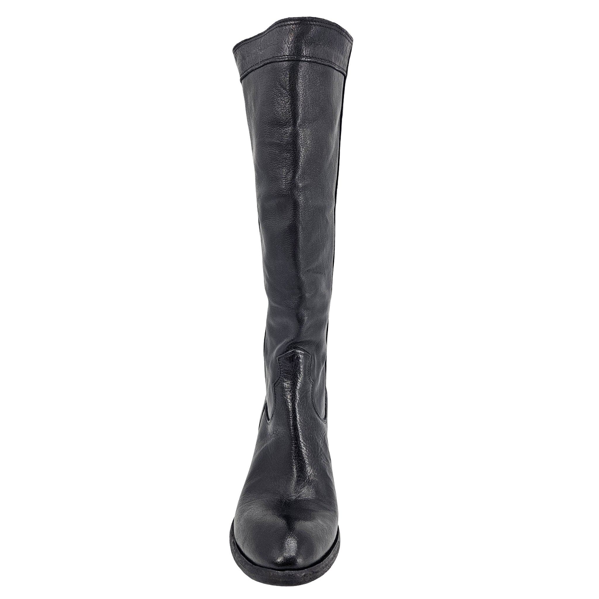 Madison Maison Washed Leather Knee-High Pull-on Boot, Alternate, color, Black
