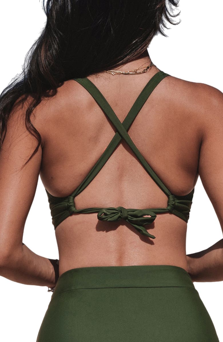 Cupshe Strappy Bikini Top & High Waist Bottoms Set, Alternate, color,