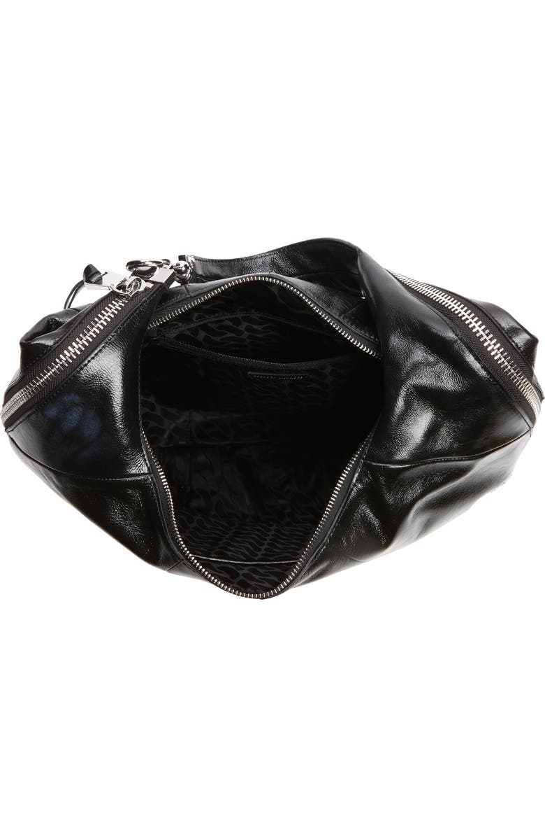 Rebecca Minkoff Croissant Zip Around Leather Hobo Bag, Alternate, color,