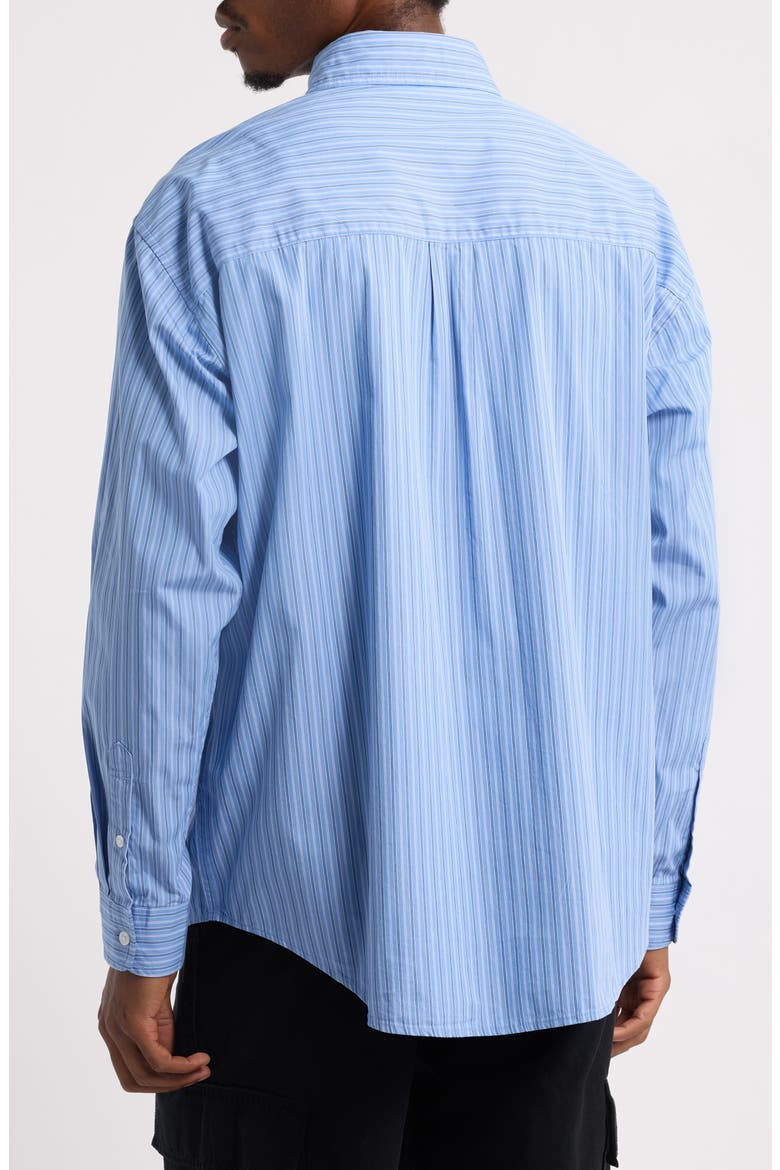 Keene Stripe Cotton Poplin Button-Up Shirt, Alternate, color, KEENE STRIPE, CURACAO