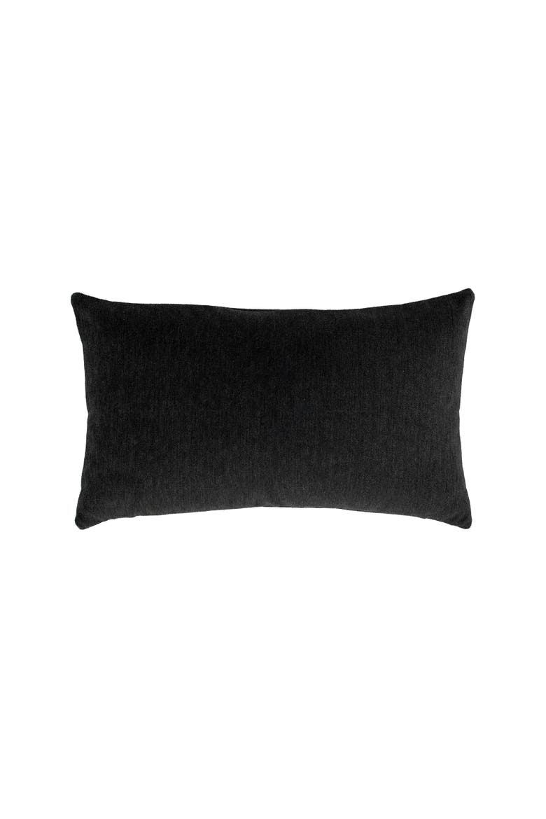Silent Night Noir Indoor & Outdoor Woven Accent Pillow, Alternate, color, Noir