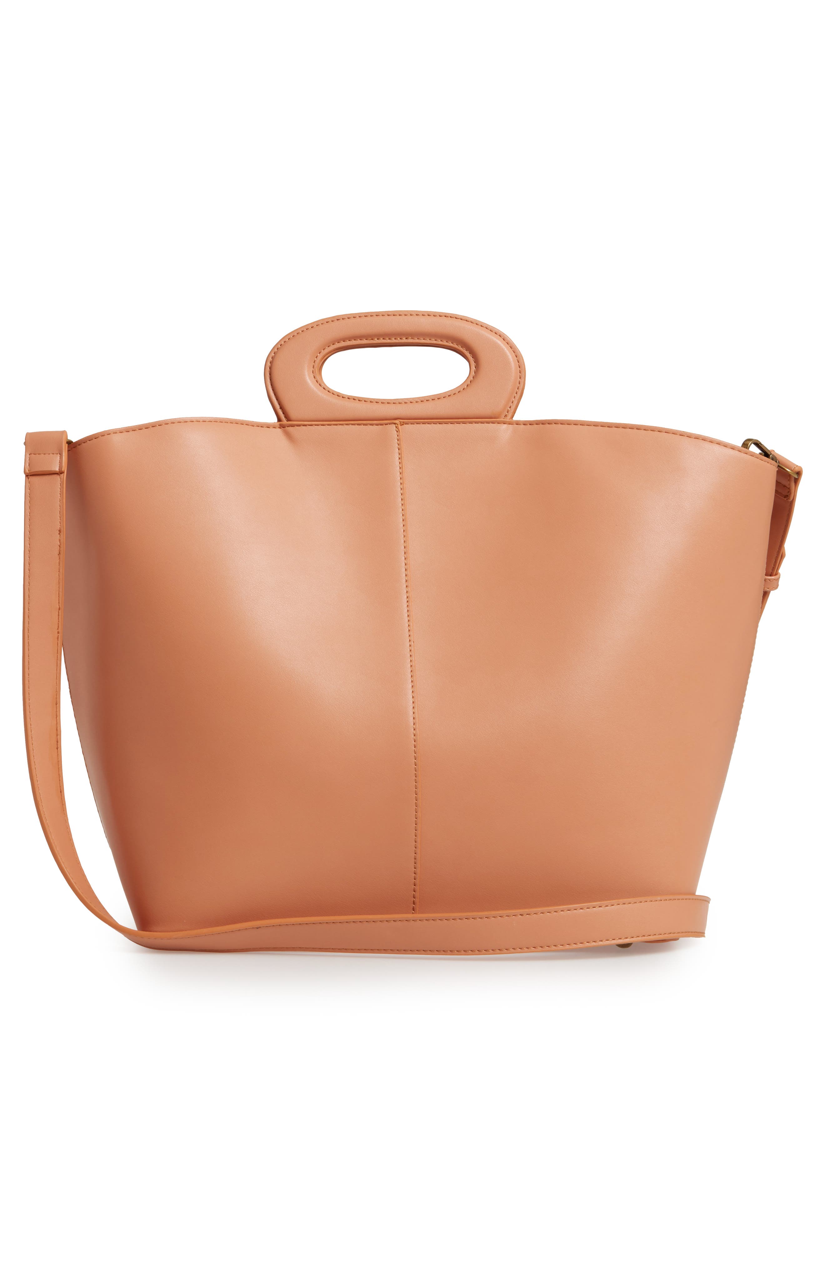 Malibu Skye Large Faux Leather Tote, Alternate, color, 