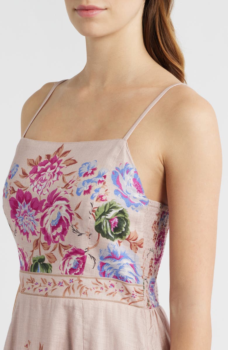 Cleobella Trina Cotton Twill Midi Sundress, Alternate, color, Silva Print