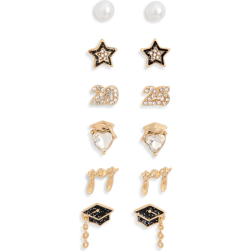 Leith Set Of 6 Graduation Stud Earrings