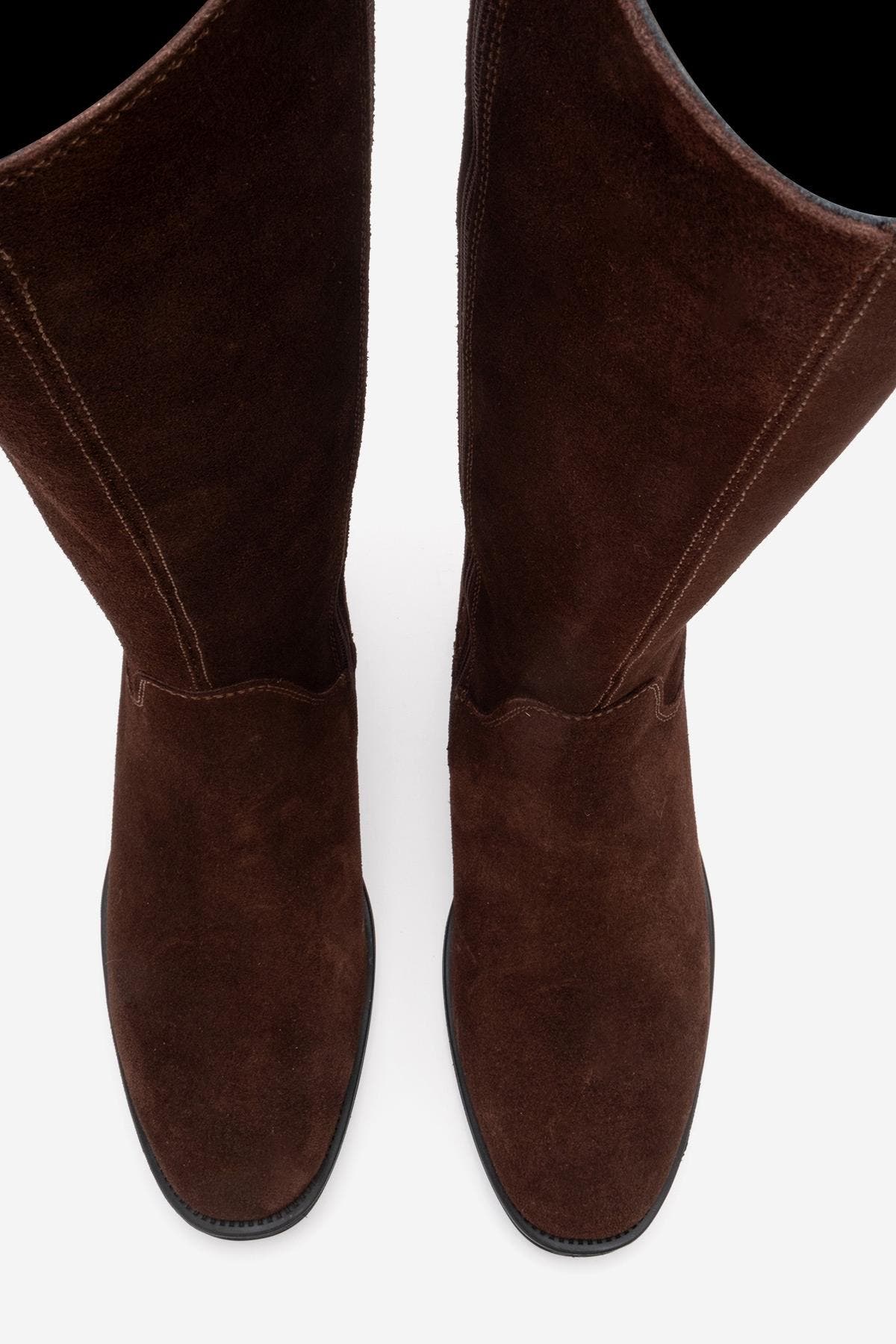 Forever & Always Shoes Ruiz Leather Knee High Boot, Alternate, color, Brown Suede