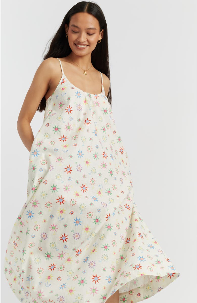Chinti & Parker Linen-Cotton Etoile Sundress, Alternate, color, 