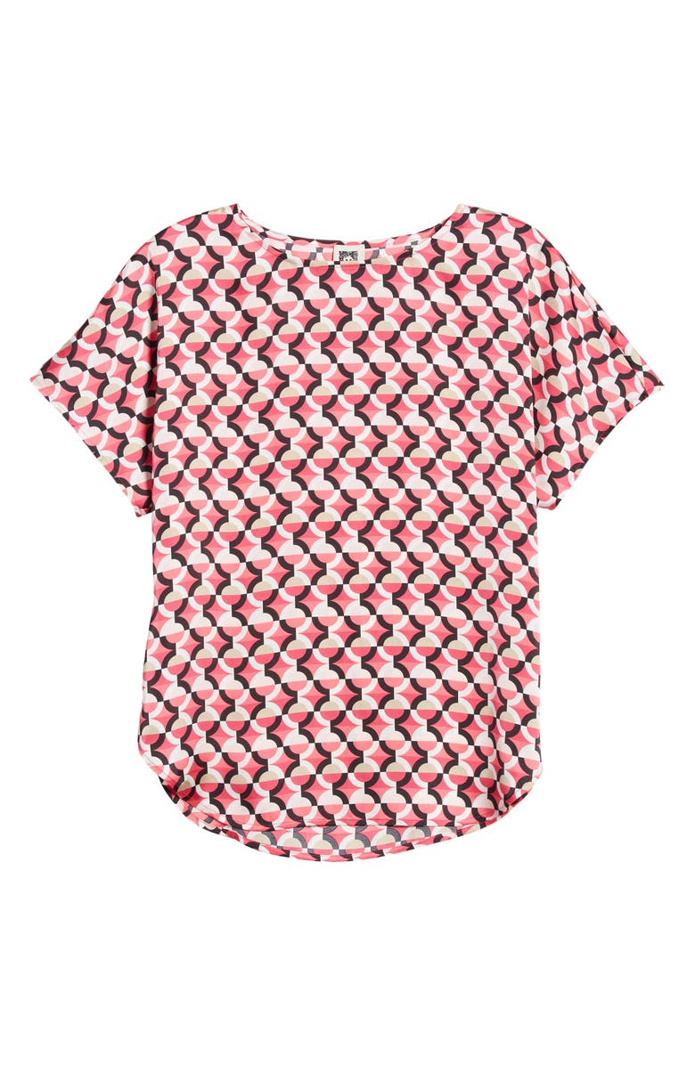 Anne Klein Bateau Neck Short Sleeve Top, Alternate, color, 