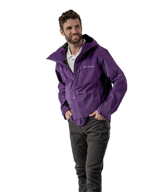 Woodpecker Wind Rain Shell Jacket In Purple