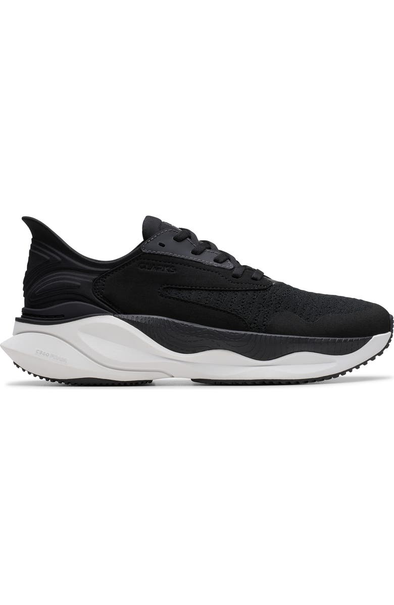 Clarks<sup>®</sup> Pace Lace-Up Sneaker, Alternate, color, Black/ White