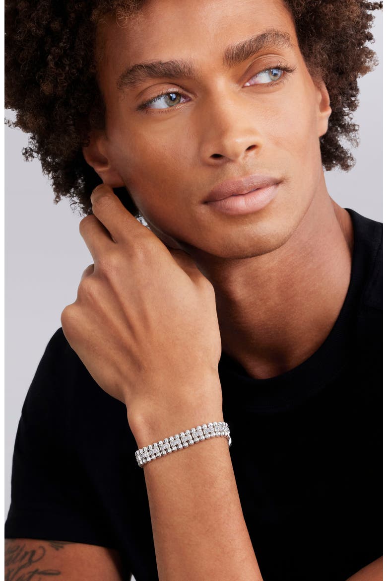 Caviar Spark Diamond Link Bracelet, Alternate, color, SILVER/ DIAMOND