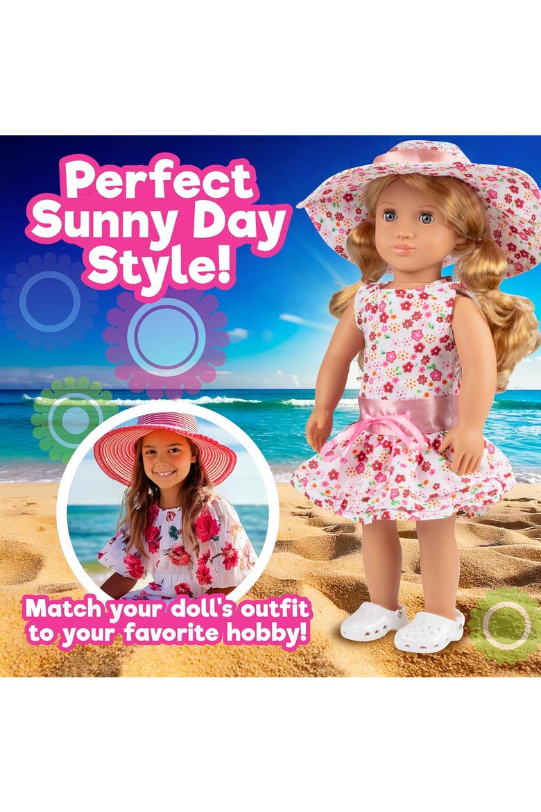 Summer Sundress Doll Outfit, Alternate, color, Red