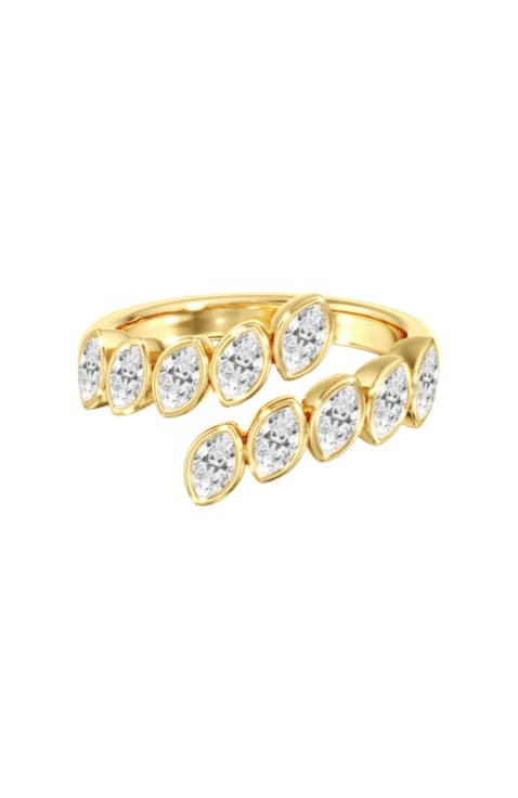 Marquise Bezel Bypass Lab Diamond Ring in 14K
