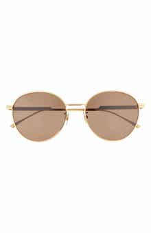 Bottega Veneta 57mm Round Sunglasses