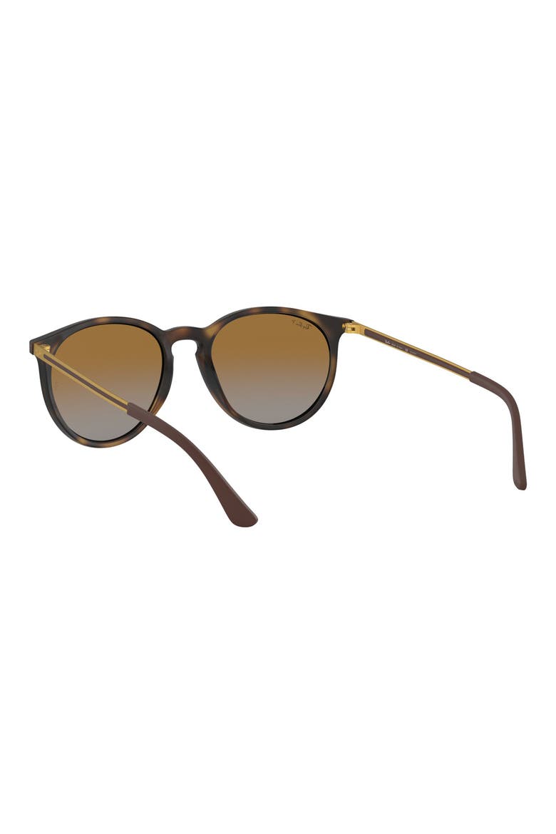 53mm Polarized Round Sunglasses, Alternate, color, BROWN/ GREY POLAR