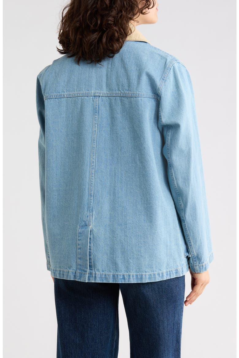 Washed Denim Jacket, Alternate, color, LIGHT DENIM