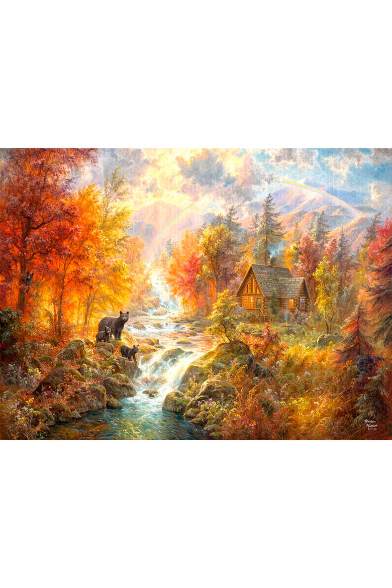 Autumn at Rainbow Falls 1000 piece Jigsaw Puzzle for Adults, Alternate, color, Multicolor