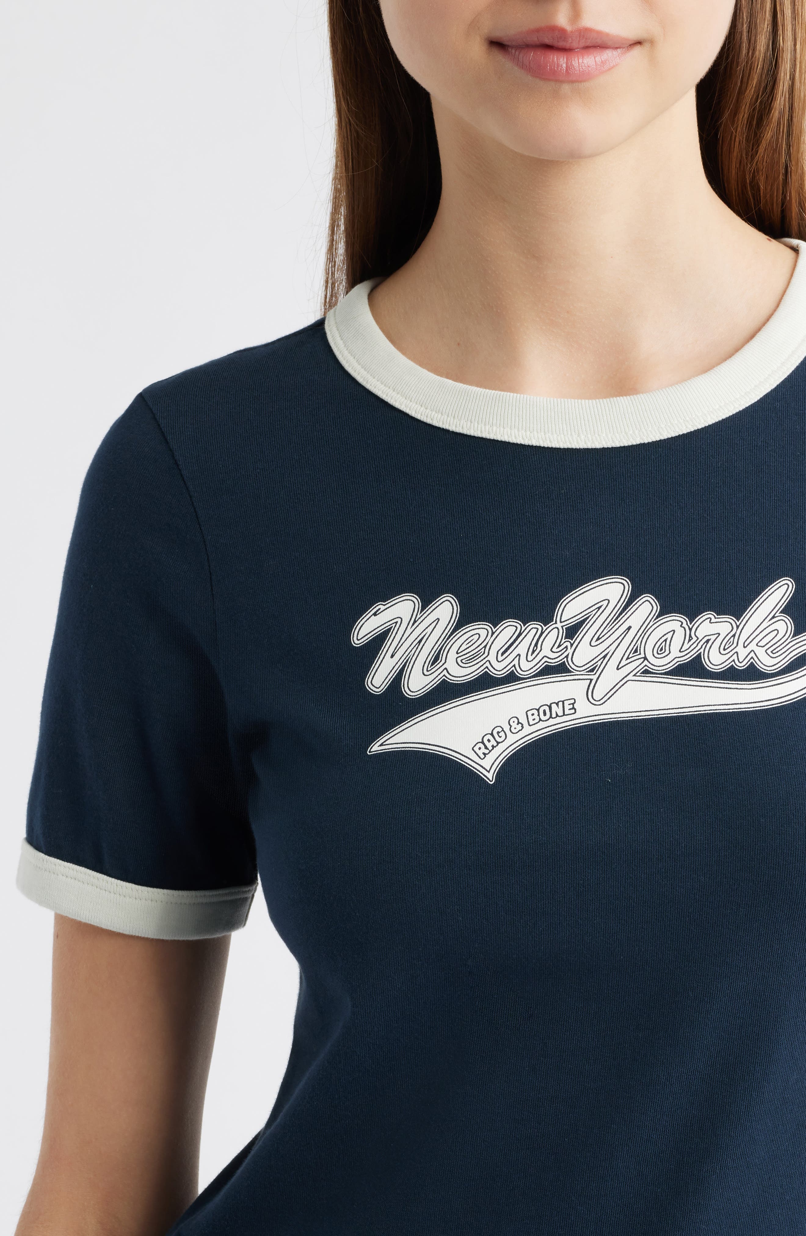 rag & bone New York Cotton Graphic Ringer T-Shirt | Nordstromrack