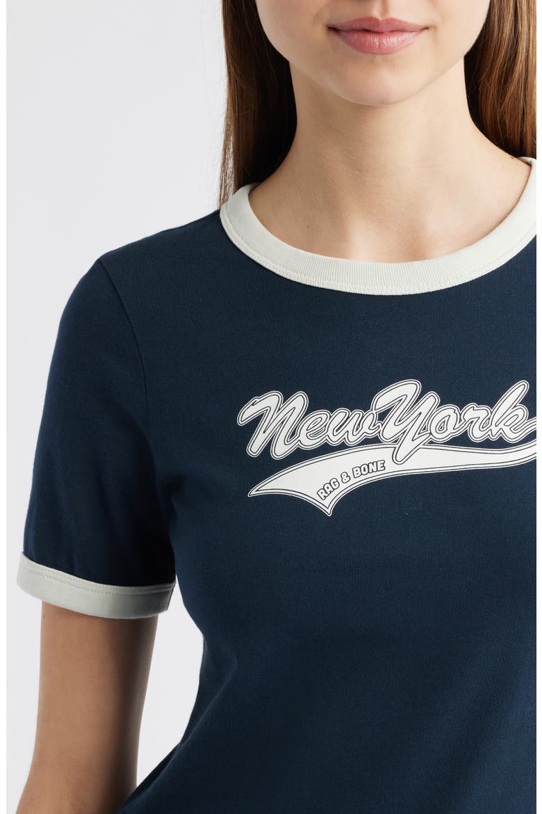 New York Cotton Graphic Ringer T-Shirt, Alternate, color, SAIL BLUE