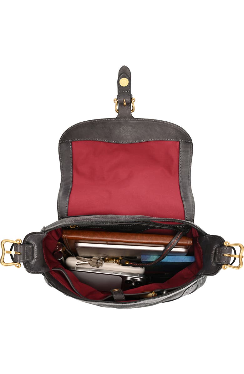 OLD TREND Camellia Genuine Leather Structured Mailbag, Alternate, color, Slate