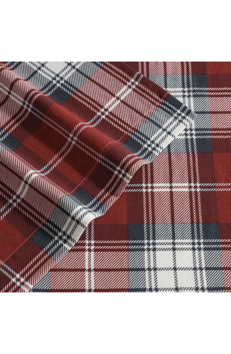 Eddie Bauer Heartland Plaid Print Flannel Sheet Set, Alternate, color, Medium / Dark Red