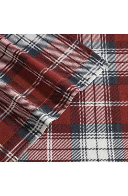 Eddie Bauer Heartland Plaid Print Flannel Sheet Set In Brown
