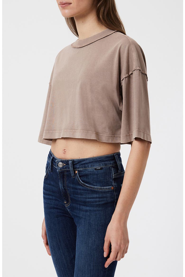 Cotton Crop T-Shirt, Alternate, color, MOON ROCK