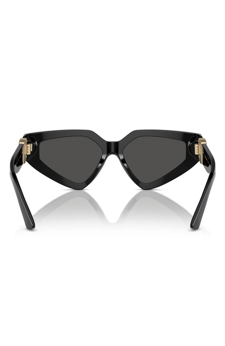Dolce&Gabbana 59mm Butterfly Sunglasses, Alternate, color, Dark Grey