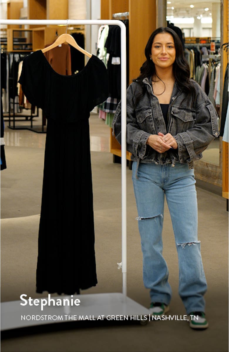 Off the Shoulder Ruffle Cover-Up Maxi Dress, sales video thumbnail