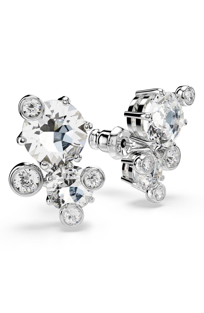 Swarovski Constella Crystal Statement Earrings, Alternate, color, Rhodium/ Crystal