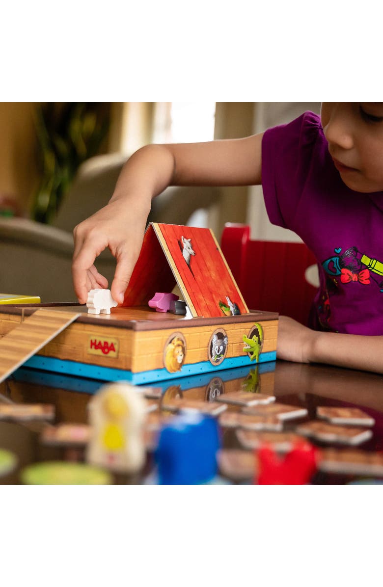 HABA Critter Cruise - Cooperative Noah's Ark Memory Game, Board Game for Kids & Family Night for 3 Year Olds & Up, Made in Germany, Alternate, color, Yellow Multi