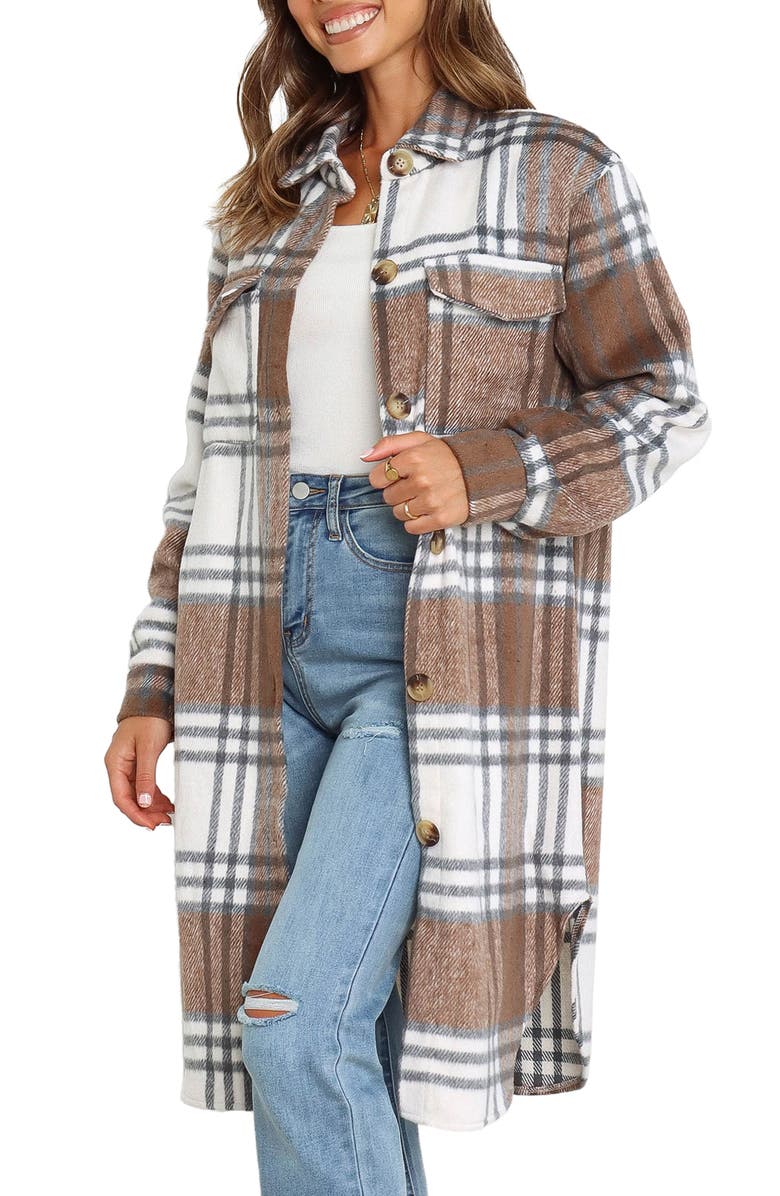 Petal & Pup Dion Plaid Longline Shacket, Alternate, color,