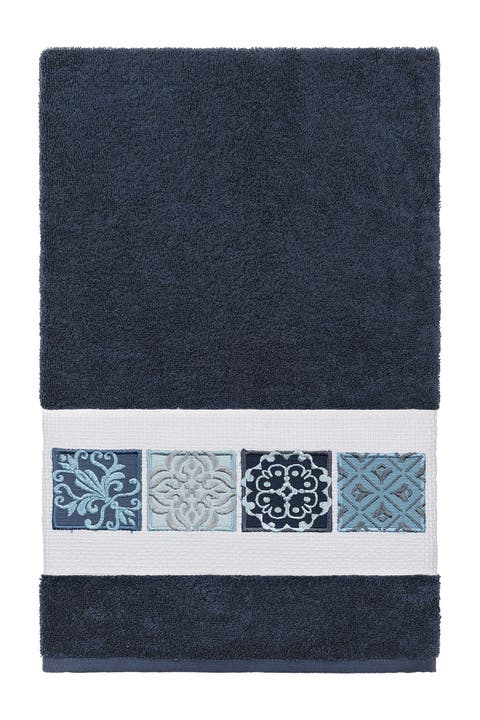 Vivian Embellished Bath Towel - Midnight Blue