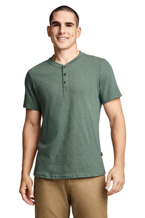 Outdoors By Luke Bryan Men's 100% Cotton Short Sleeve Henley