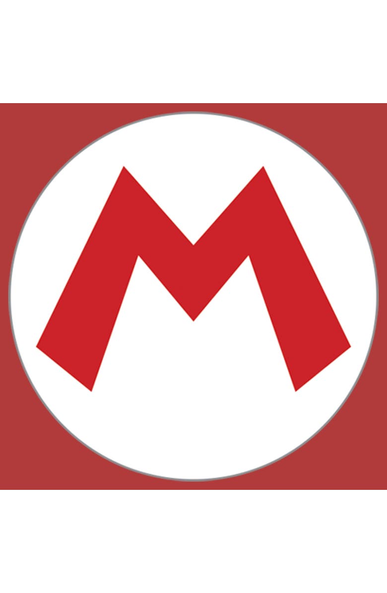 NINTENDO Men's Nintendo Mario Circle Icon  Graphic T-Shirt, Alternate, color, Red