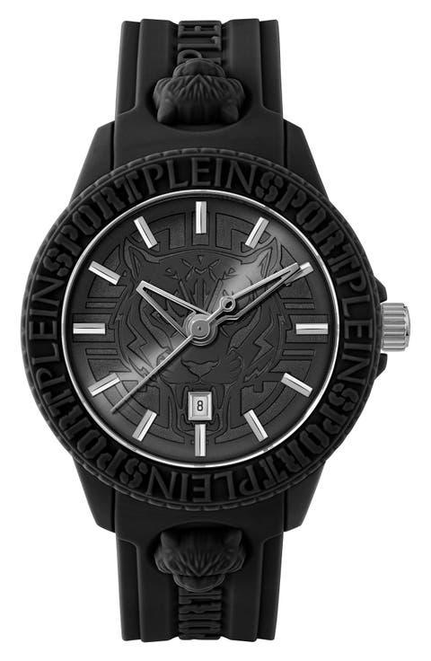 Fearless Silicone Strap Watch, 43mm