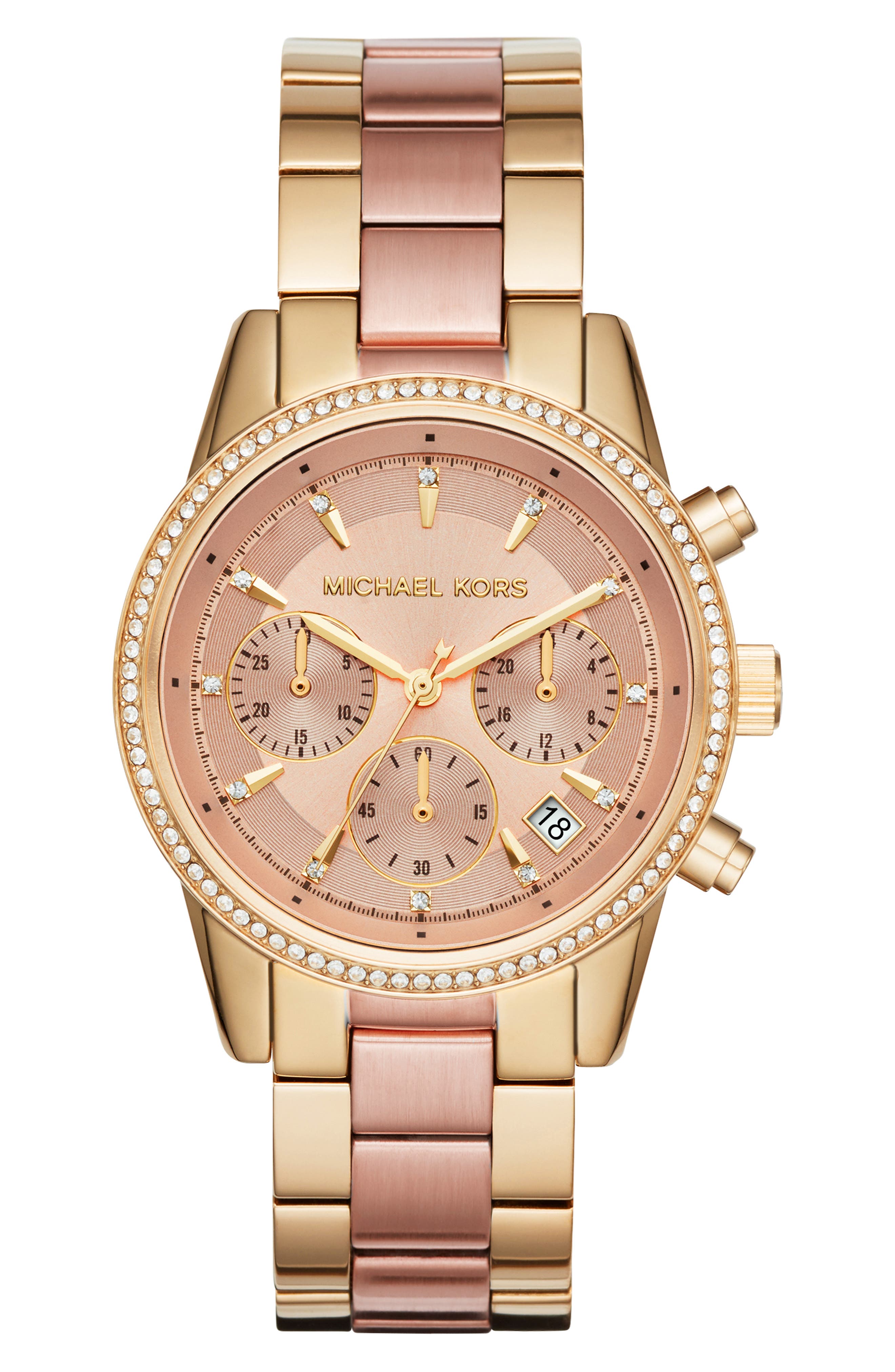 Michael Kors Ritz Two-Tone Bracelet Watch, 37mm