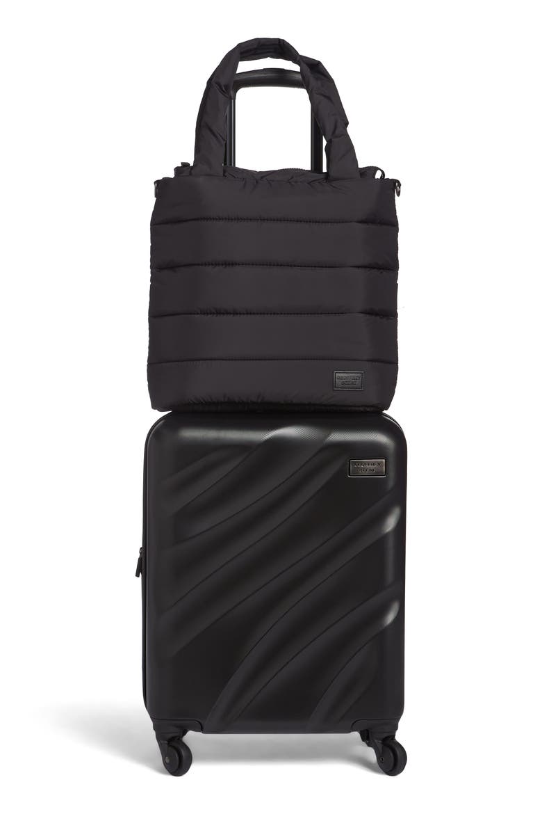 Puffer 20-Inch Hardside Spinner & Carryall Set, Main, color, BLACK