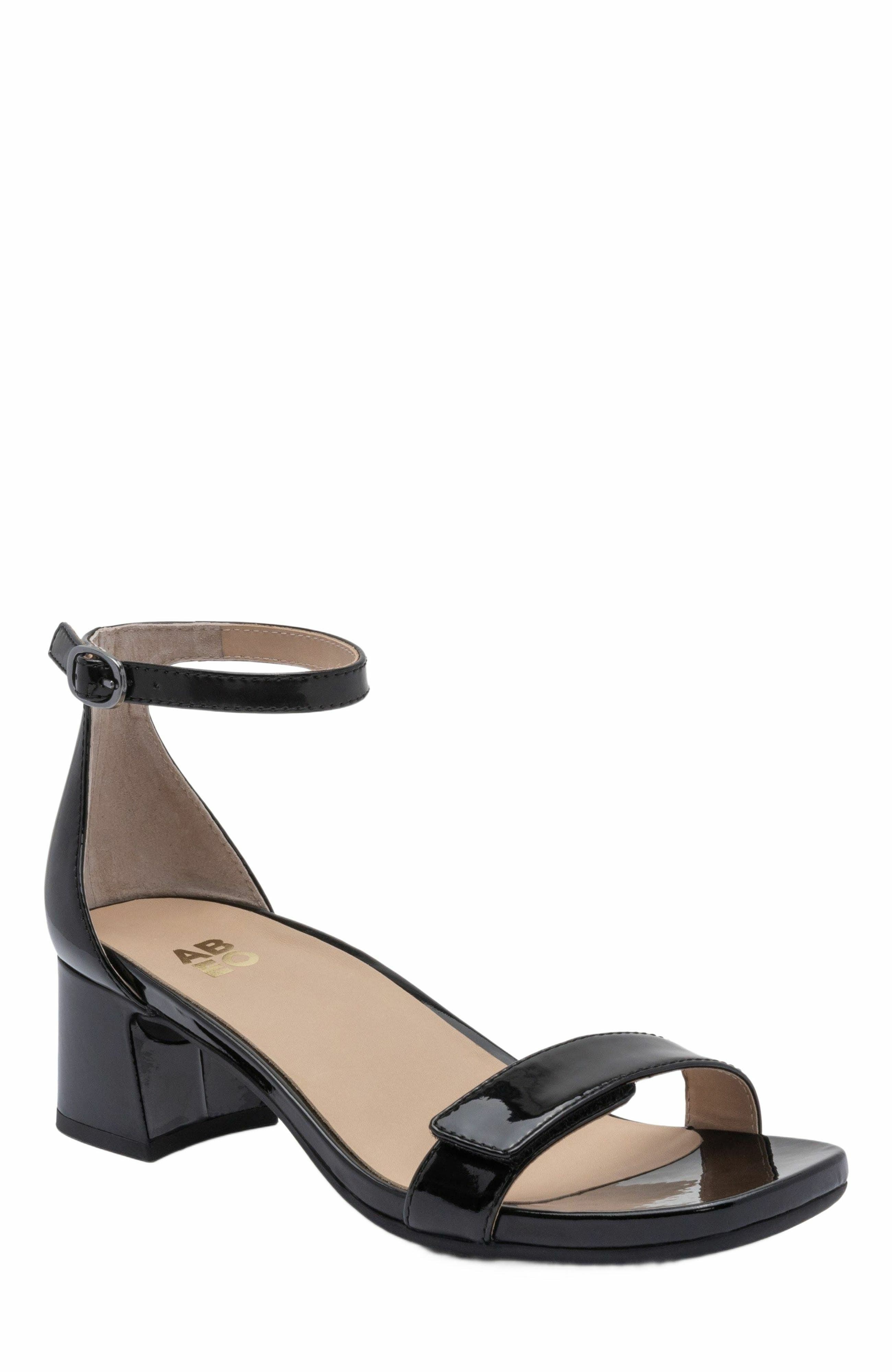 ABEO Avenue Strap Heels, Main, color, Black Patent - Regular