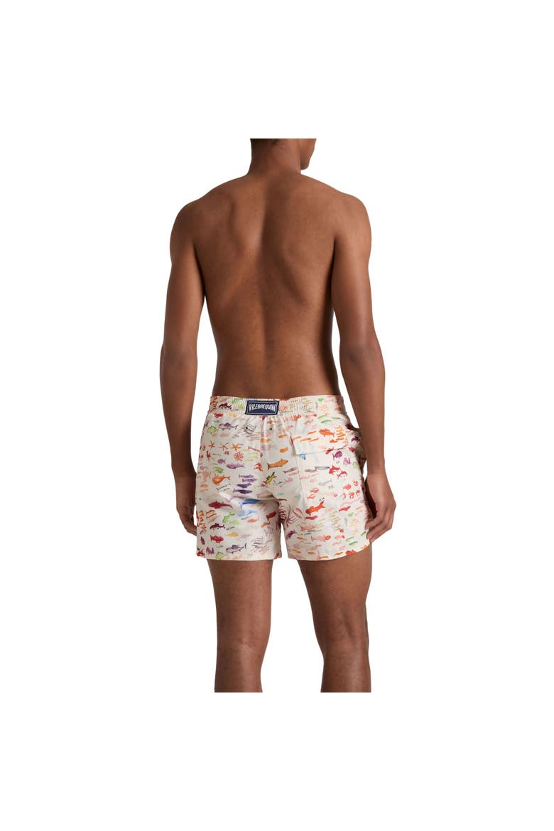 Men Swim Shorts Pescador - VBQ x Fabrice Hyber, Alternate, color, Paper