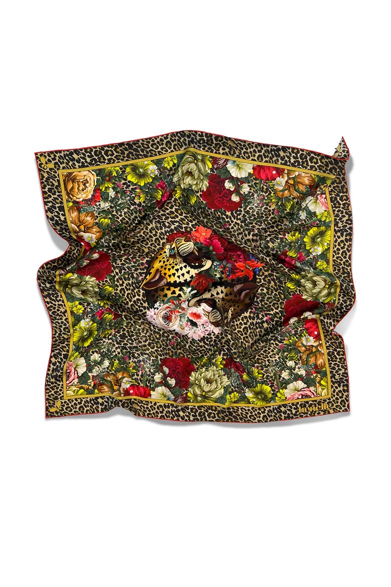 Large Silk Scarf, Main, color, Wild