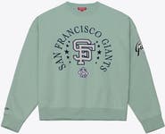 Mitchell & Ness Women's Mitchell & Ness Green San Francisco Giants Yacht Rock Sweatshirt
