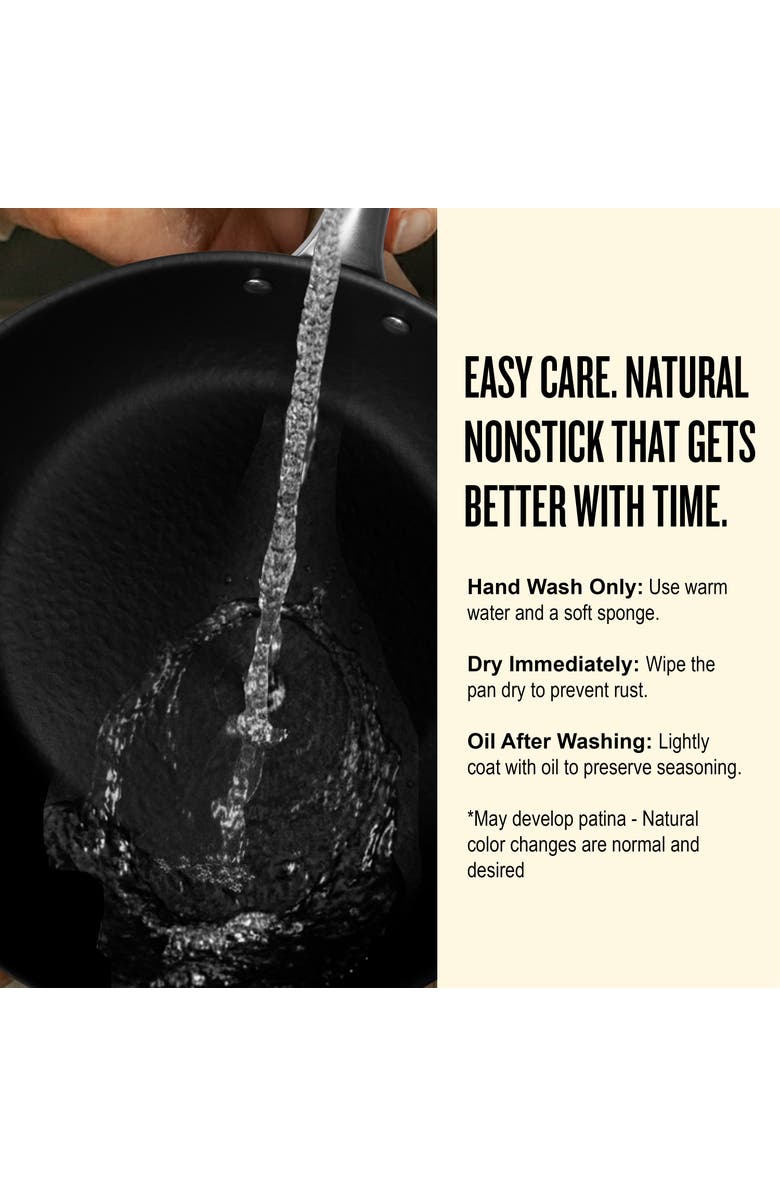 Alva Black Angus Carbon Steel Frying Pan Set, Alternate, color, Black
