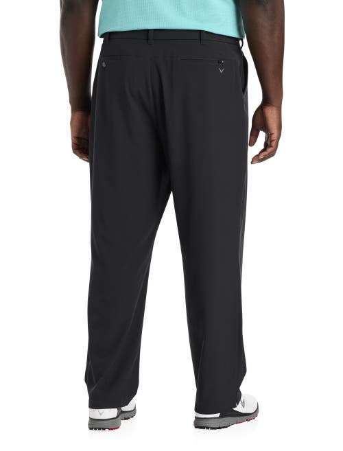 Callaway Big & Tall Flat-front Golf Pants In Caviar