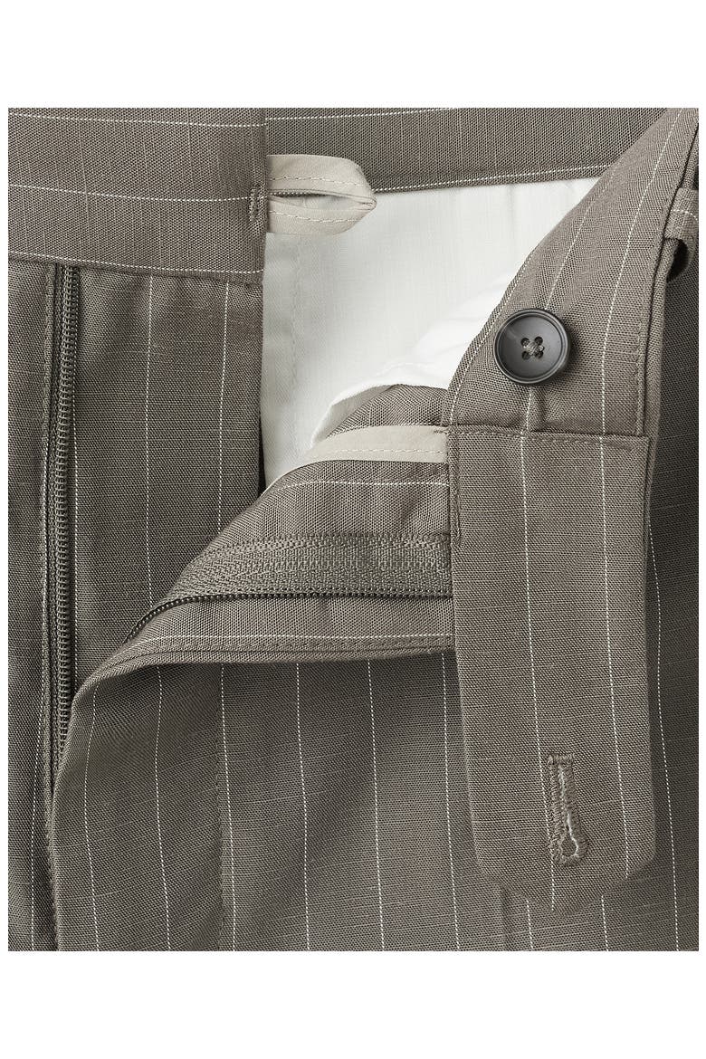 Pinstripe Bermuda Shorts, Alternate, color, MINK GREY